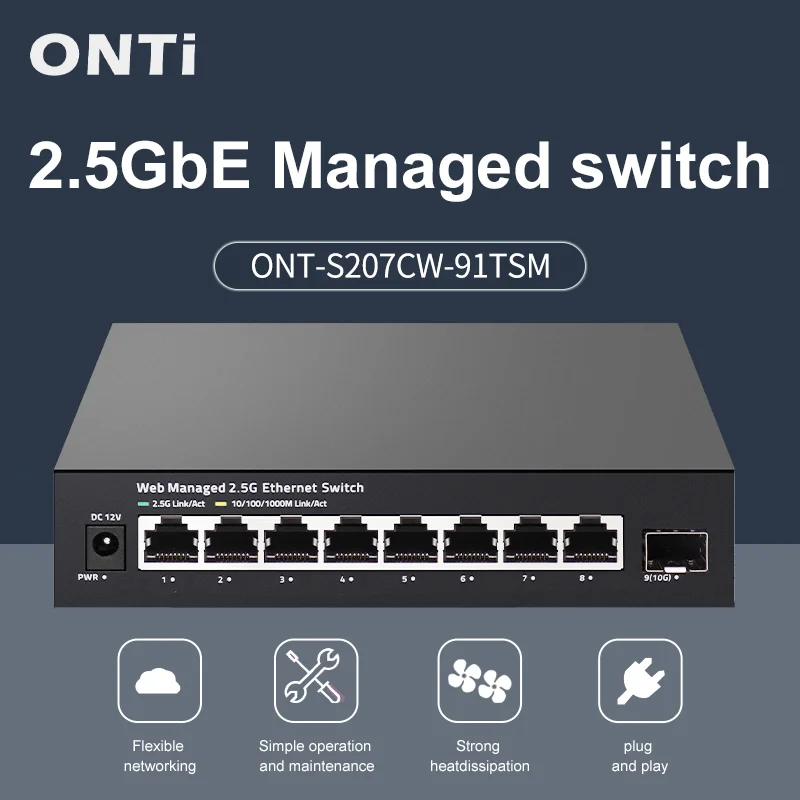 10G Sfp+ Switch 8 Port - ONTi 2.5GbE 관리형 스위치, 8포트, 2.5GBASE-T
