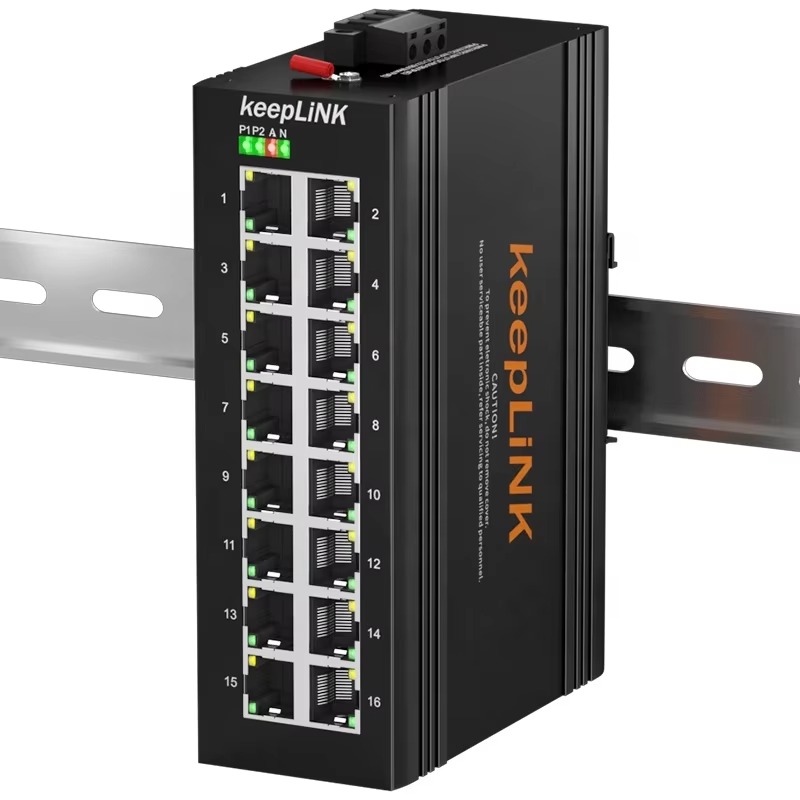 Industrial Switch Din Rail Gigabit - 16포트 기가비트 스위치, 산업용 이더넷, 관리형
