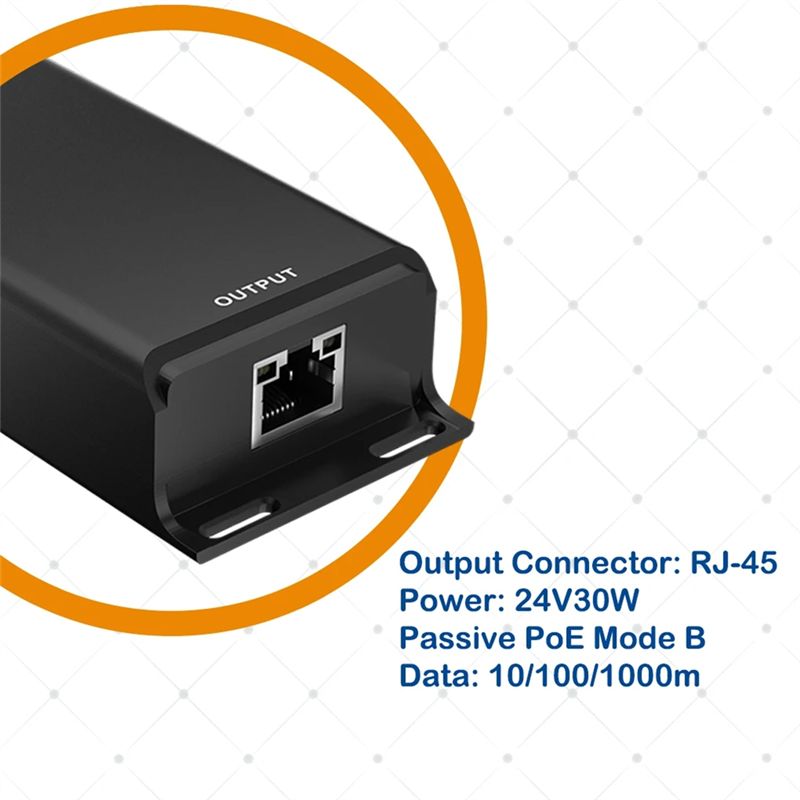 Poe Injector Gigabit 30W - DT21 기가비트 PoE 인젝터, 12-60V 입력에서