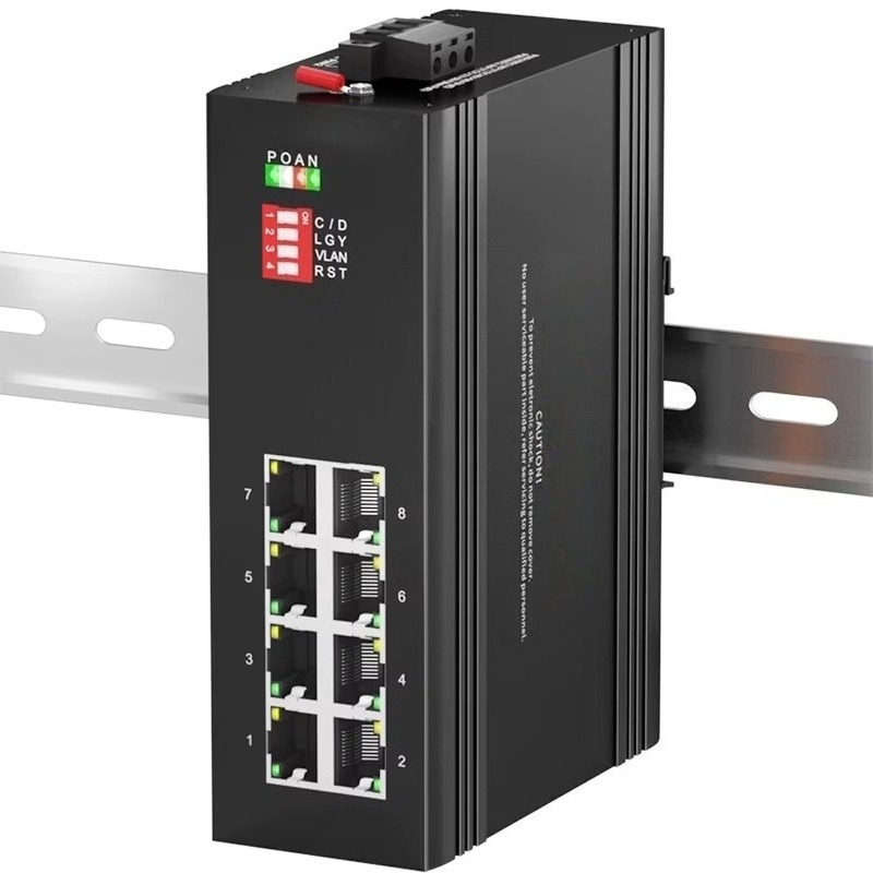Industrial Switch Din Rail Gigabit - 기가비트 이더넷 스위치 8포트 산업용 IP40