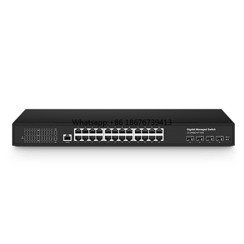 Network Switch Rack Mount 1U - 24포트 기가비트 이더넷 RJ45 포트와 4개의