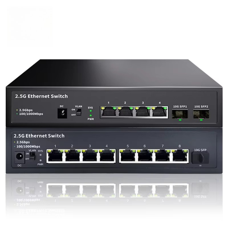8 Port 2.5G Switch Unmanaged - 관리되지 않는 2.5Gbps 이더넷 스위치, 10G