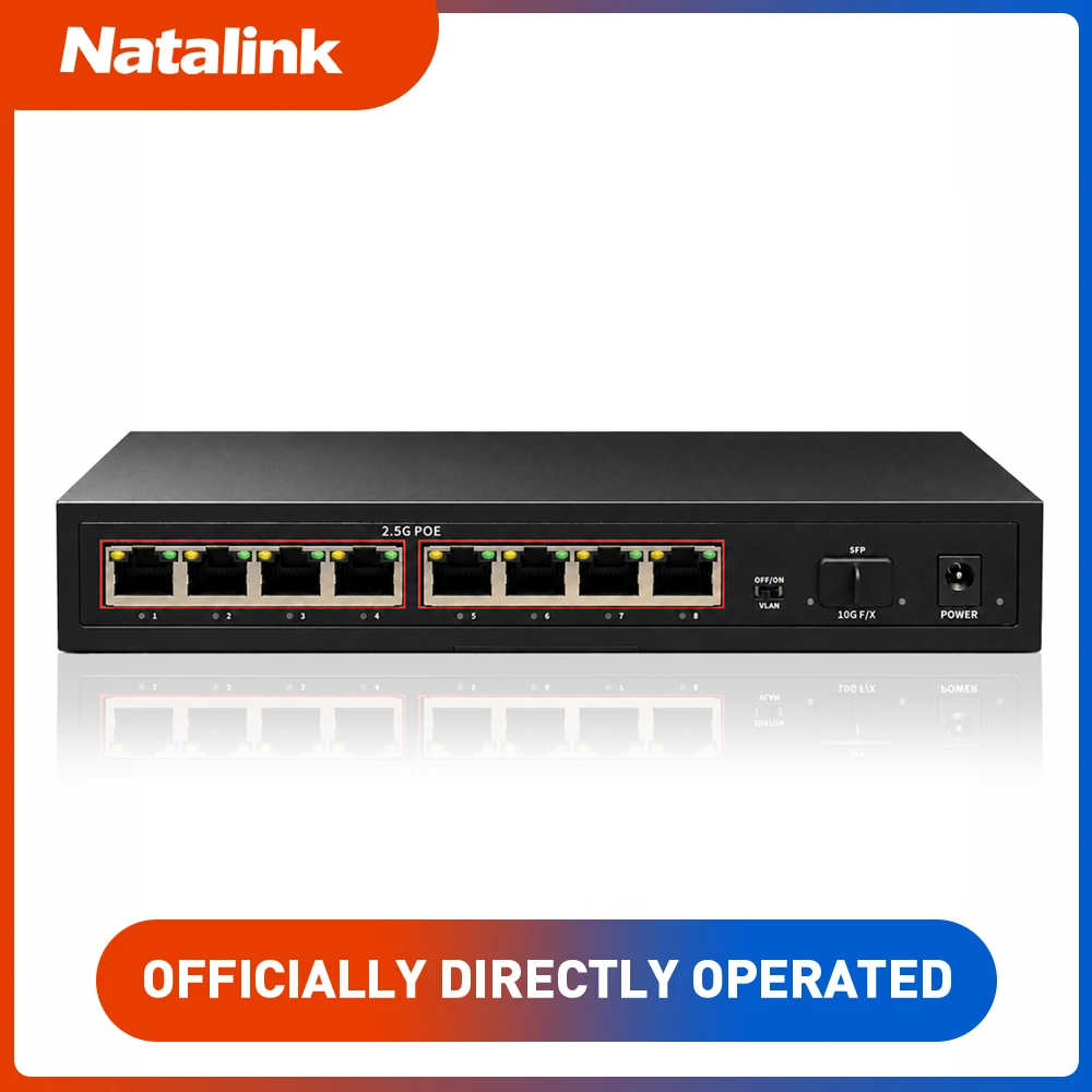 8 Port 2.5G Switch Unmanaged - 나탈링크 8포트 2.5G 비관리형 PoE 네트워크