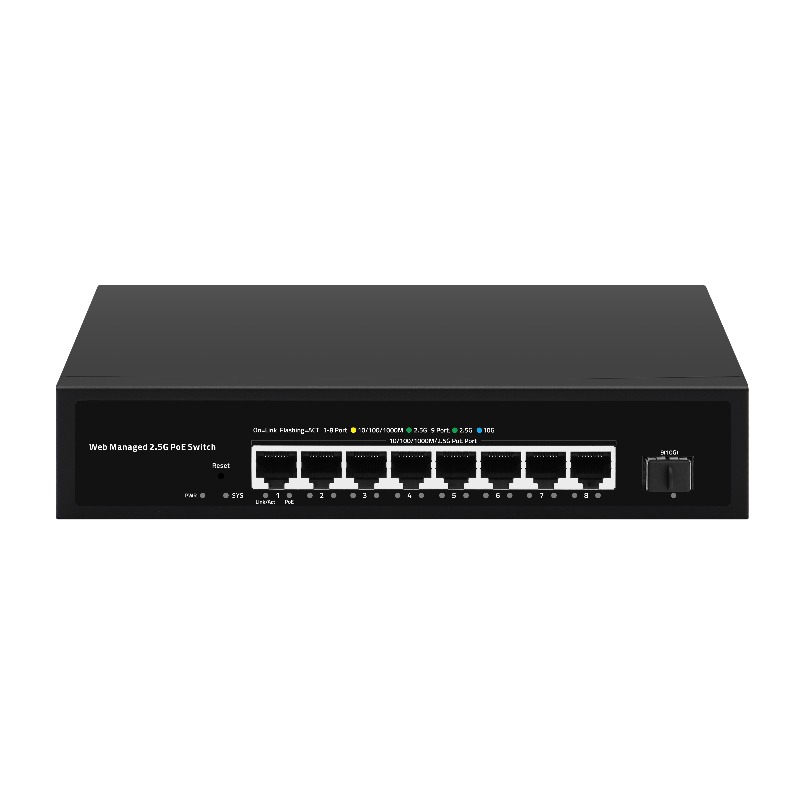 10G Sfp+ Switch 8 Port - 8포트 POE, 2.5Gb 이더넷, 1포트 10G