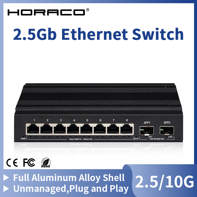 10G Sfp+ Switch 8 Port - HORACO 2.5G 네트워크 스위치 8 포트
