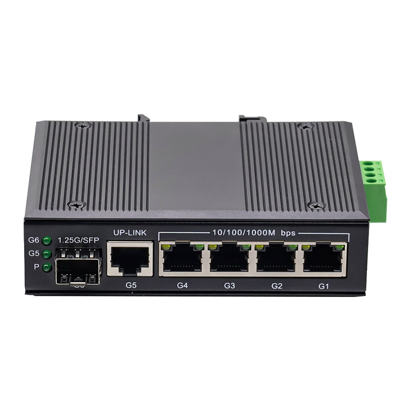 Industrial Switch Din Rail Gigabit - 산업용 기가비트 4포트 이더넷 스위치 (1xRJ45