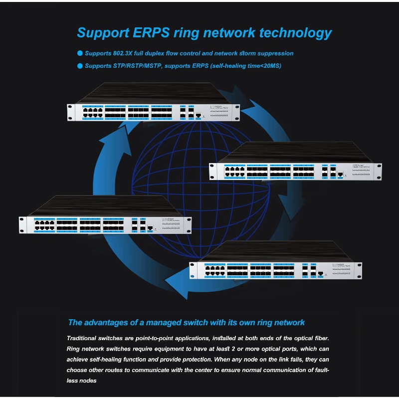24개 SFP 포트 산업용 관리형 이더넷 스위치, 8개 - Switch 24 Port 10G Uplink 리뷰 및 가격