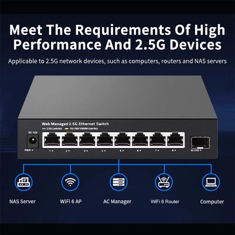 ONTi 2.5GbE 관리형 스위치, 8포트, 2.5G - 10G Sfp+ Switch 8 Port 리뷰 및 가격