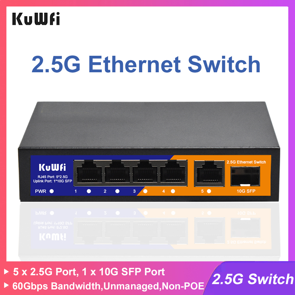 KuWFi 2.5G 네트워크 스위치, 5포트, 2.5G - Switch 5 Port 2.5G Unmanaged 리뷰 및 가격