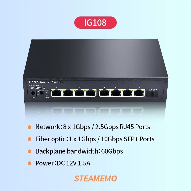 비관리형 2.5Gbps 이더넷 스위치 10G SFP+  - 8 Port 2.5G Switch Unmanaged 리뷰 및 가격