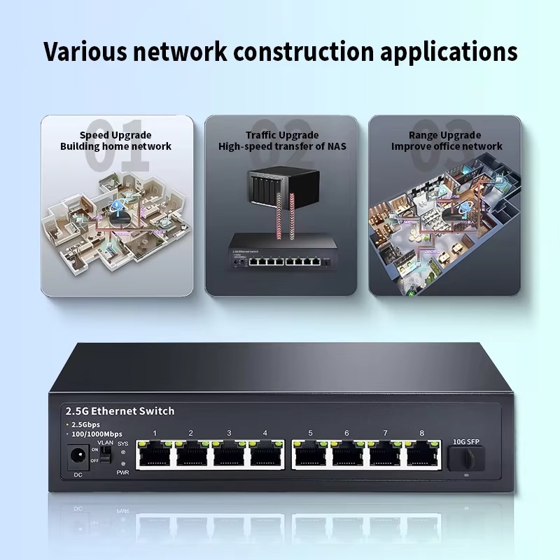 비관리형 2.5Gbps 이더넷 스위치 10G SFP+  - 8 Port 2.5G Switch Unmanaged 리뷰 및 가격
