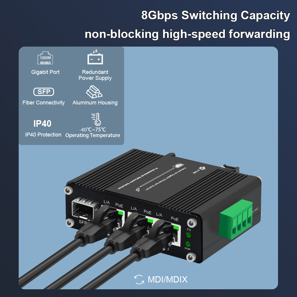 미니 산업용 4포트 10/100/1000Mbps 기가비 - Industrial Switch Din Rail Gigabit 리뷰 및 가격