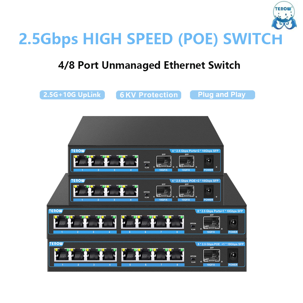 TEROW 기가비트 POE 스위치, 비관리형 이더넷 네 - 10G Sfp+ Switch 8 Port 리뷰 및 가격