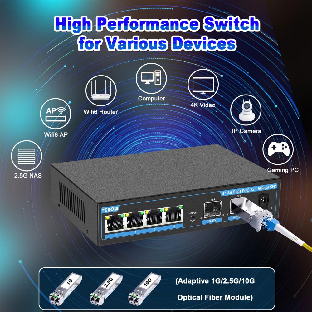 TEROW 기가비트 POE 스위치, 비관리형 이더넷 네 - 10G Sfp+ Switch 8 Port 리뷰 및 가격