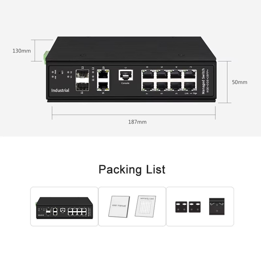 산업용 DIN 레일 8포트 기가비트 L3 관리형 스위치 - Industrial Switch Din Rail Gigabit 리뷰 및 가격