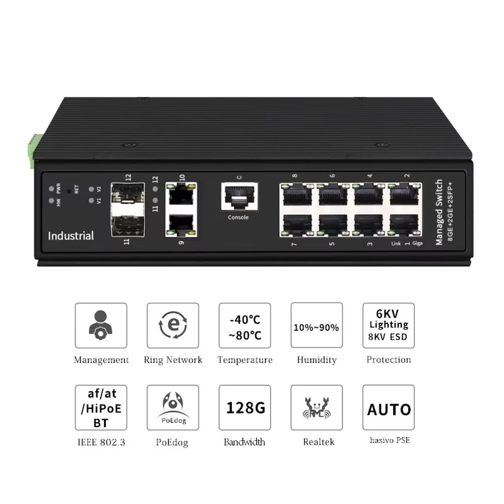 산업용 DIN 레일 8포트 기가비트 L3 관리형 스위치 - Industrial Switch Din Rail Gigabit 리뷰 및 가격