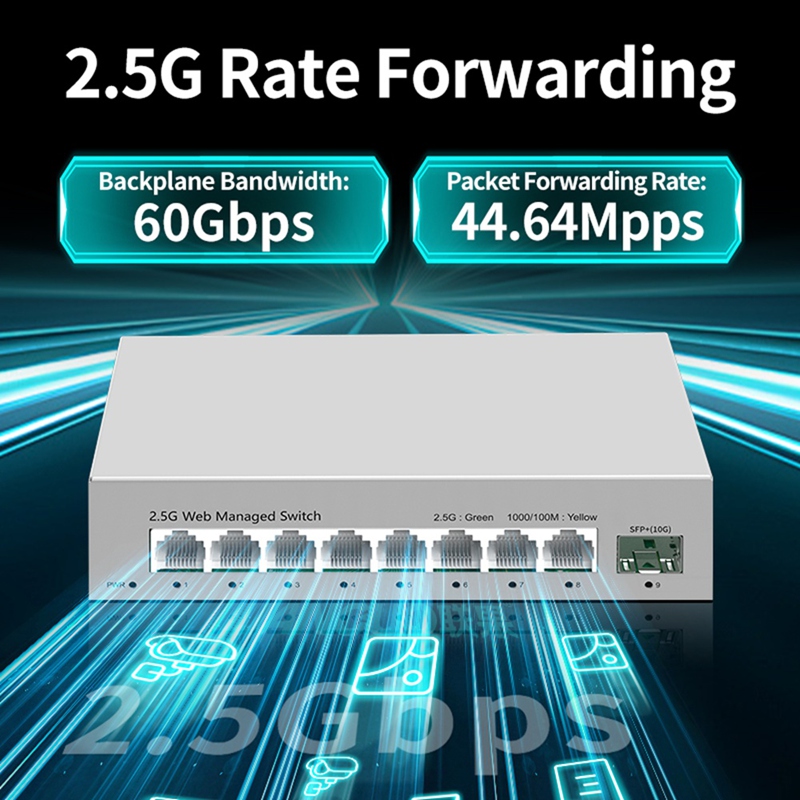2.5GbE 스마트 관리형 스위치 8포트 2500M 네 - 10G Sfp+ Switch 8 Port 리뷰 및 가격