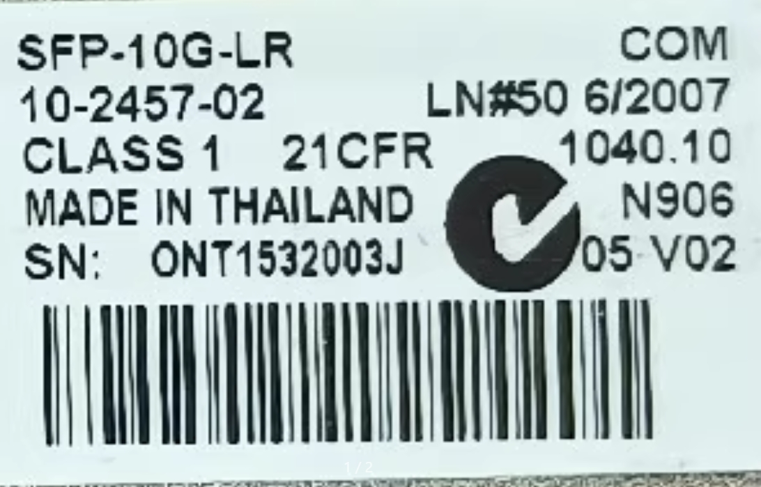 시스코 SFP-10G-LR 모듈에 사용됨 - Sfp Module 10G Lr 리뷰 및 가격