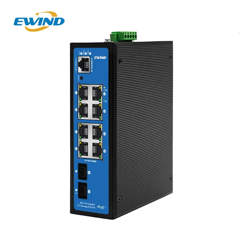 8포트 POE + 2개의 SFP 광섬유 포트, 레이어  - Industrial Switch Din Rail Gigabit 리뷰 및 가격