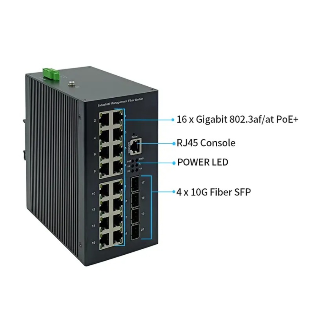 16포트 산업용 기가비트 PoE+ L2 L3 관리형 4 - Poe Switch 16 Port 802.3At 리뷰 및 가격