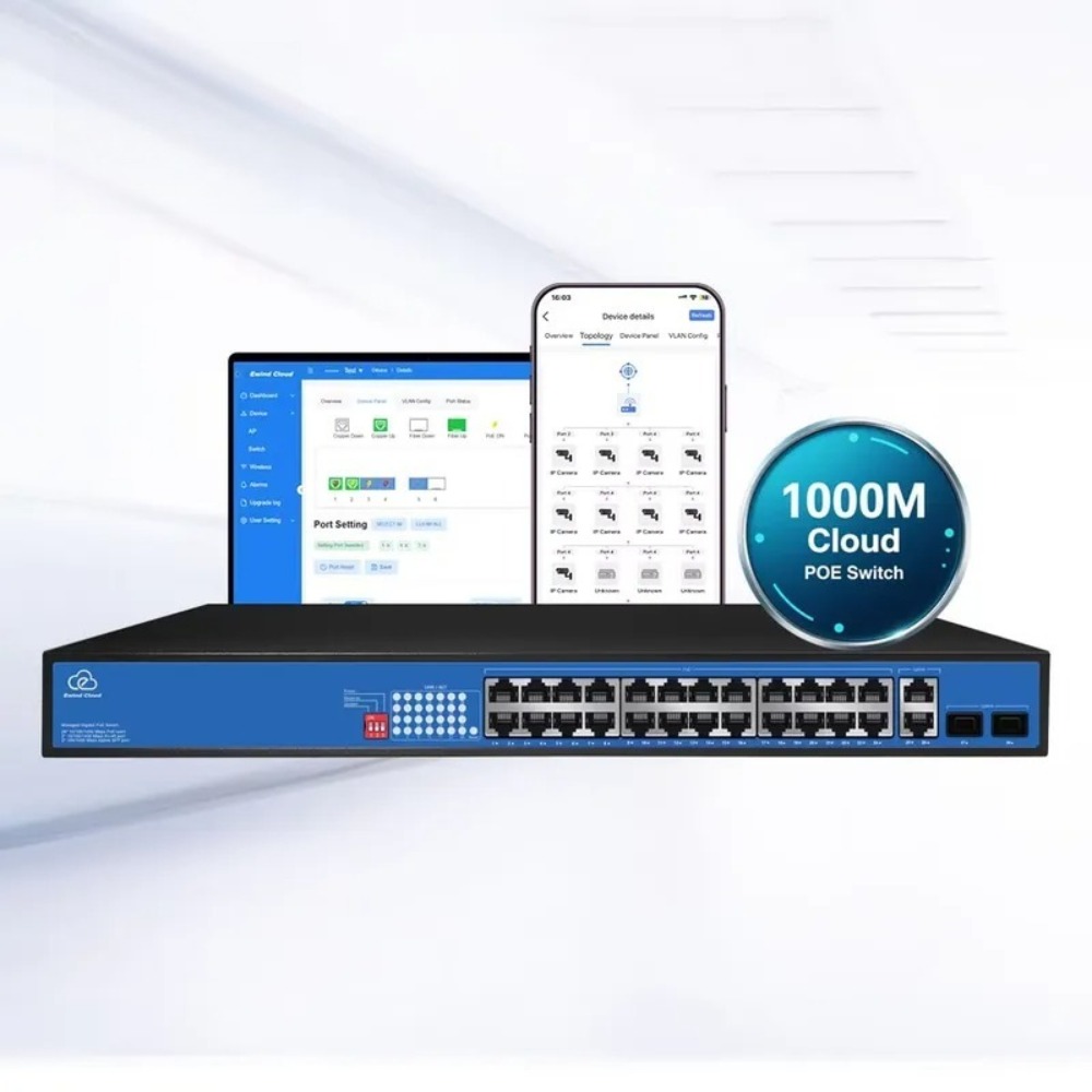 1000Mbps 스위치, VLAN 지원, 다중 실시간  - Managed Switch 24 Port Gigabit 리뷰 및 가격