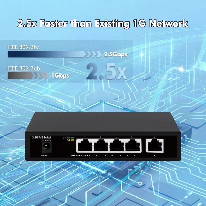 2.5g Poe 스위치 비관리형 60w 5포트 - Switch 5 Port 2.5G Unmanaged 리뷰 및 가격
