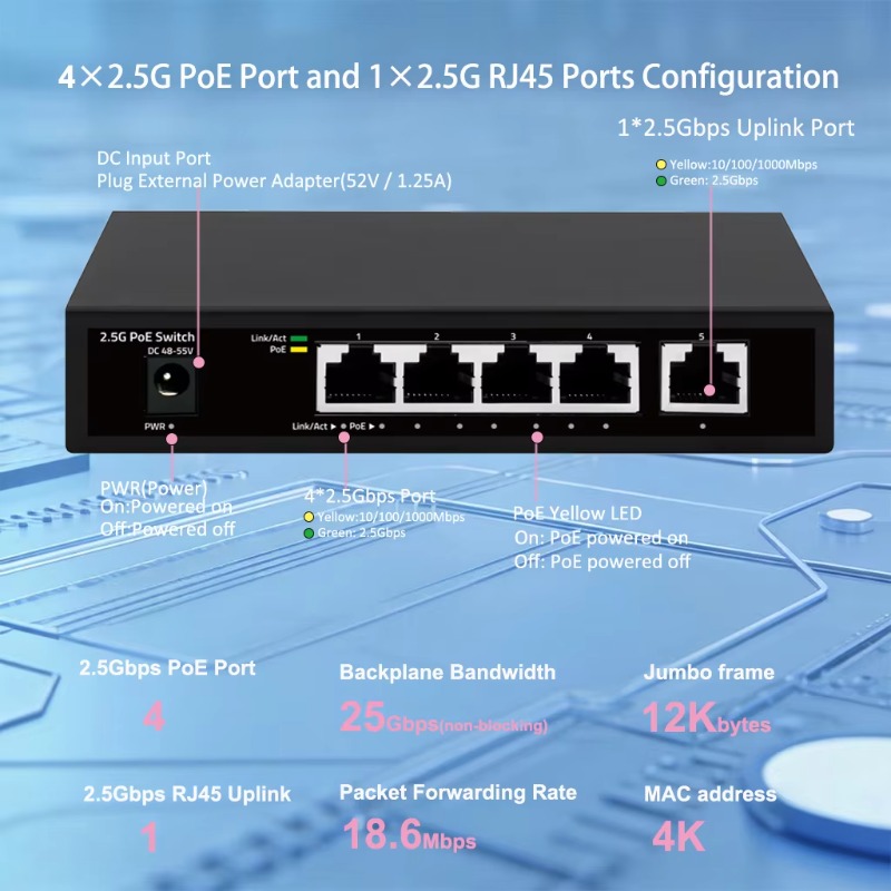 2.5g Poe 스위치 비관리형 60w 5포트 - Switch 5 Port 2.5G Unmanaged 리뷰 및 가격