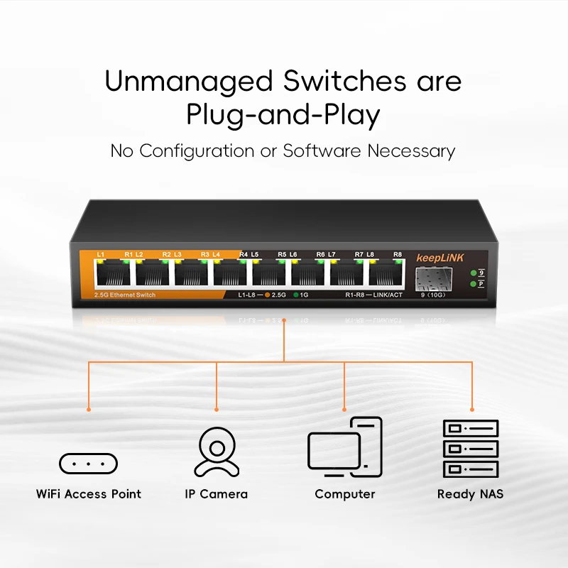 KeepLiNK 9포트 멀티 기가비트 이더넷 스위치 비 - 8 Port 2.5G Switch Unmanaged 리뷰 및 가격