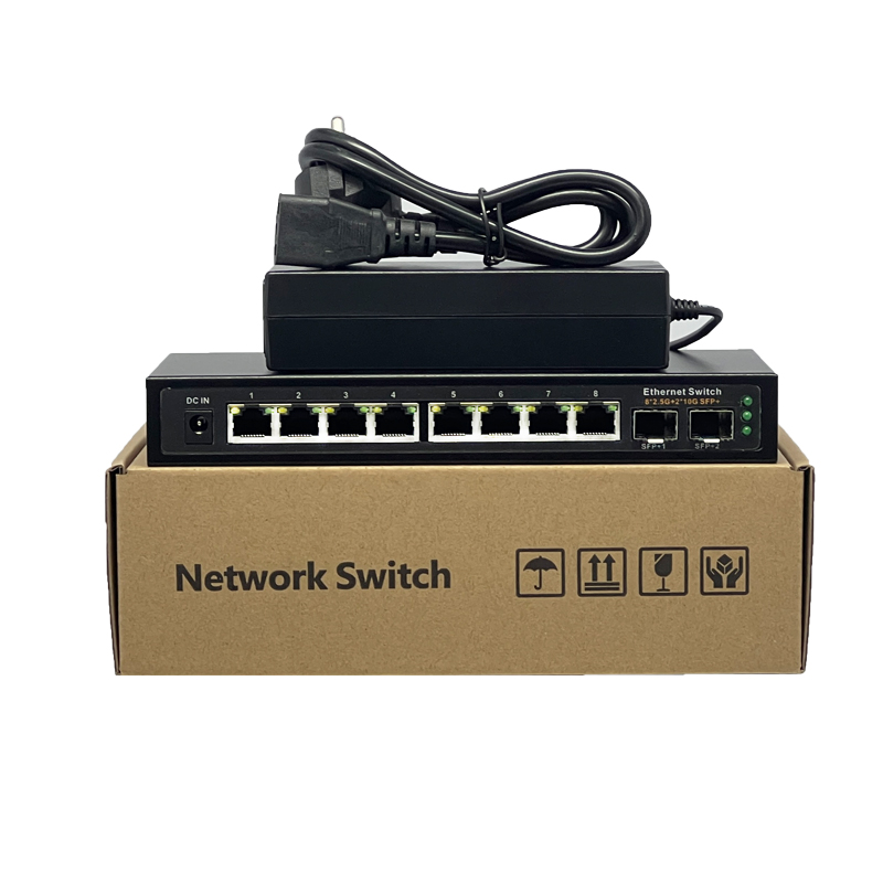 공장에서 직접 판매하는 8*2.5G RJ45 POE + - 8 Port 2.5G Switch Unmanaged 리뷰 및 가격