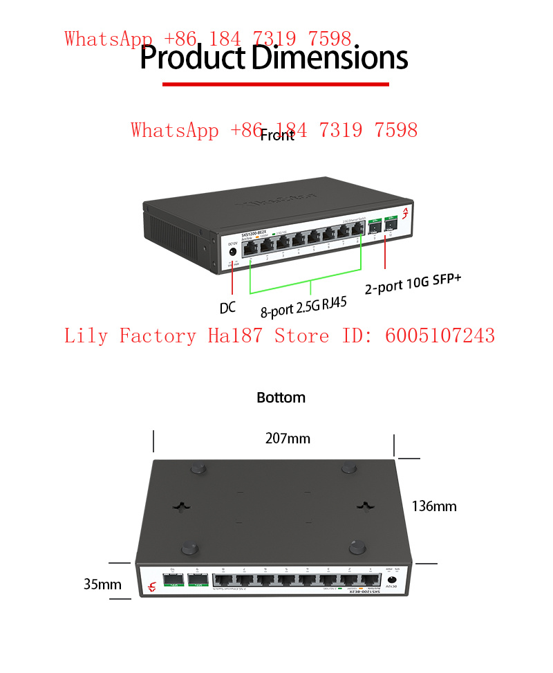 XikeStor 8*2.5G RJ45 2*10G SFP - 8 Port 2.5G Switch Unmanaged 리뷰 및 가격