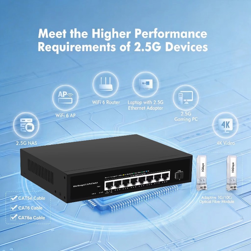 8포트 POE, 2.5Gb 이더넷, 1포트 10G SF - 10G Sfp+ Switch 8 Port 리뷰 및 가격