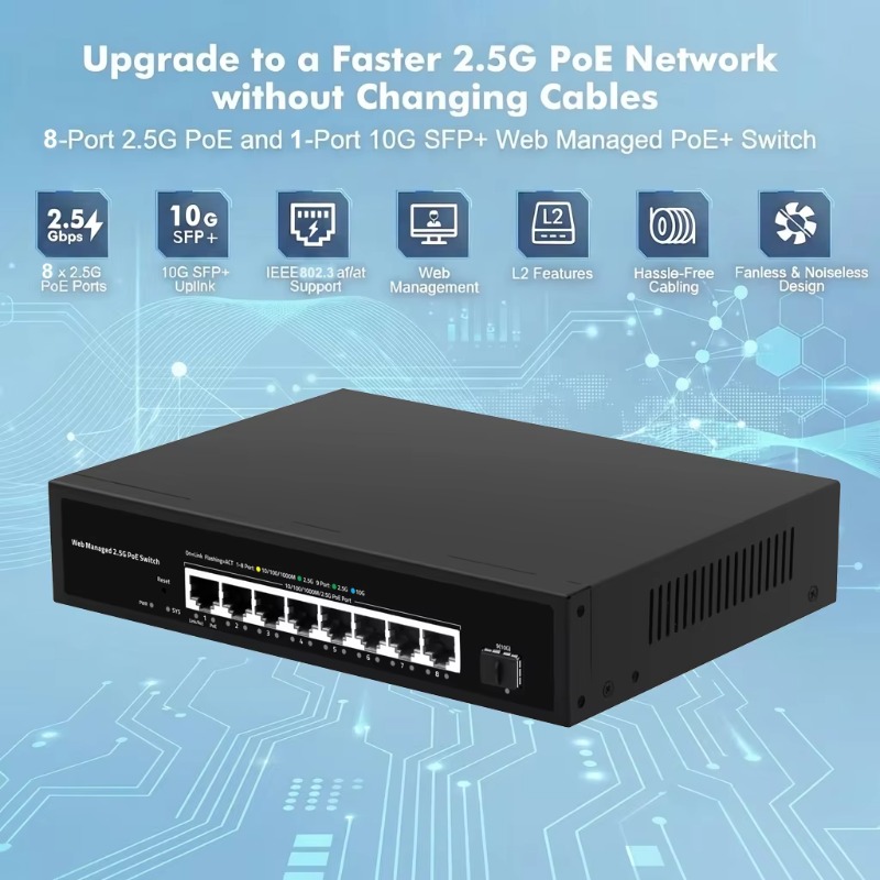 8포트 POE, 2.5Gb 이더넷, 1포트 10G SF - 10G Sfp+ Switch 8 Port 리뷰 및 가격
