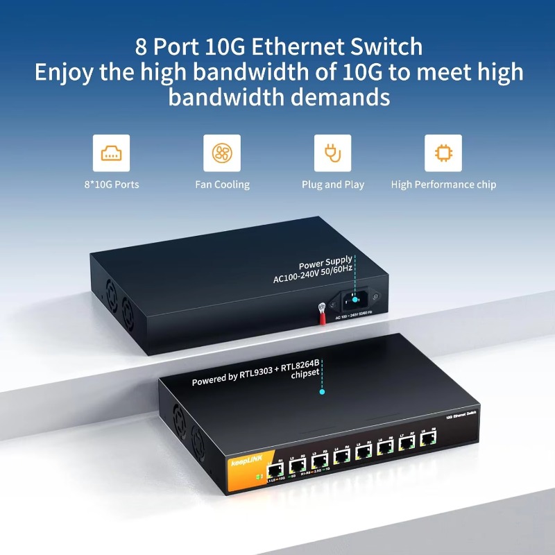8포트 10G 비관리형 이더넷 스위치, RJ45 포트  - 8 Port 2.5G Switch Unmanaged 리뷰 및 가격