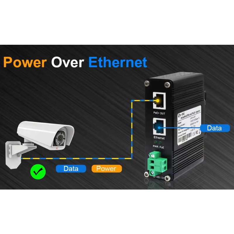 CCTV 보안 시스템용 12VDC~48VDC IEEE8 - Poe Injector Gigabit 30W 리뷰 및 가격