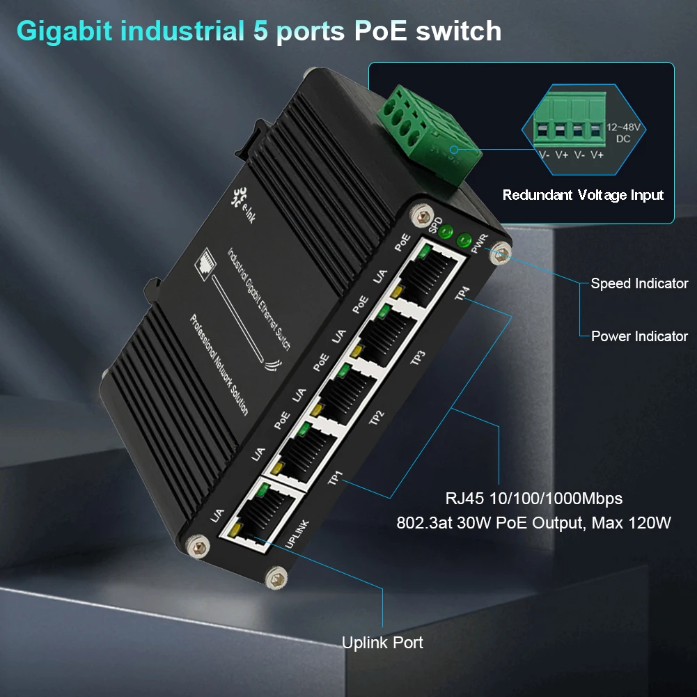 5포트 산업용 기가비트 이더넷 1000m RJ45 VL - Industrial Switch Din Rail Gigabit 리뷰 및 가격