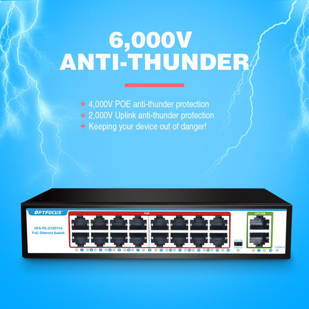 OPTFOCUS 1000M 기가비트 POE 스위치 16 - Poe Switch 16 Port 802.3At 리뷰 및 가격